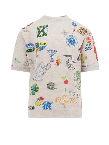 Kenzo Drawn Varsity T-shirt - Kenzo - Modalova