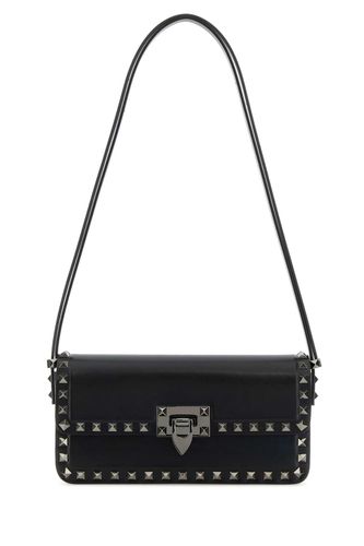 Black Leather Rockstud Shoulder Bag - Valentino Garavani - Modalova