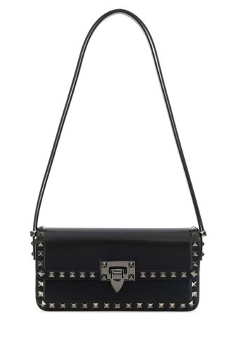 Black Leather Rockstud Shoulder Bag - Valentino Garavani - Modalova