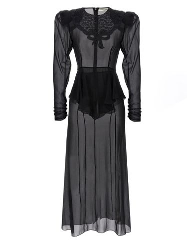 Georgette Silk Midi Dress - Alessandra Rich - Modalova