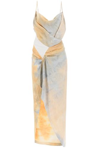 Off-White Draped Tie-dye Dress - Off-White - Modalova