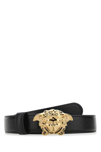 Versace Black Leather Belt - Versace - Modalova