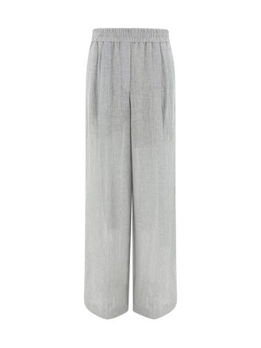 Wide Leg Linen Trousers - Brunello Cucinelli - Modalova