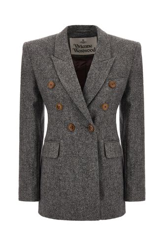 Melange Grey Stretch Wool Blend Blazer - Vivienne Westwood - Modalova