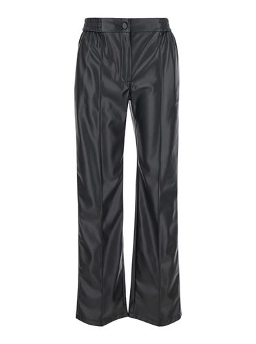 Pants With Elastic Waistband And Logo In Eco Leather Woman - TwinSet - Modalova