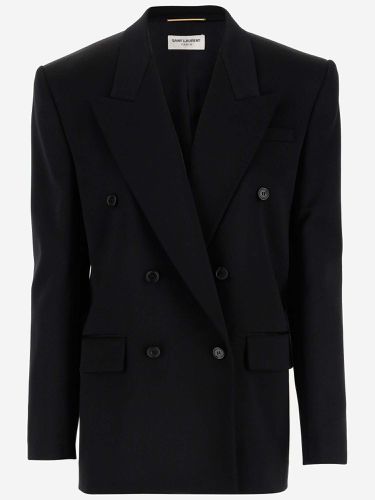 Double-breasted Long-sleeved Jacket - Saint Laurent - Modalova