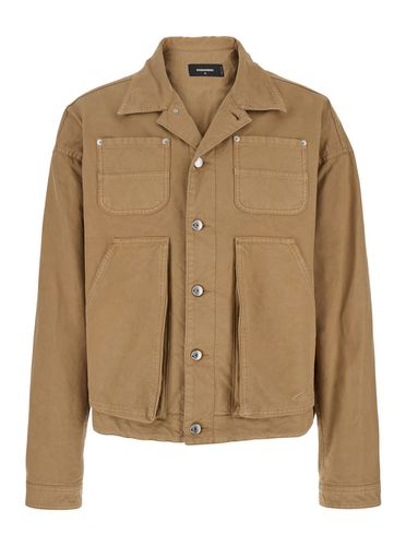 Icon New Generation Jacket With Icon Logo On The Front In Cotton Men - Dsquared2 - Modalova