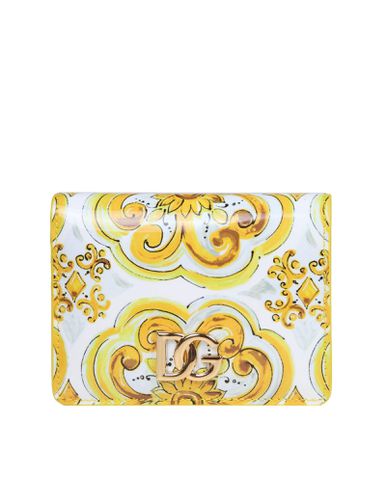Maiolica Wallet In Polished Calfskin - Dolce & Gabbana - Modalova