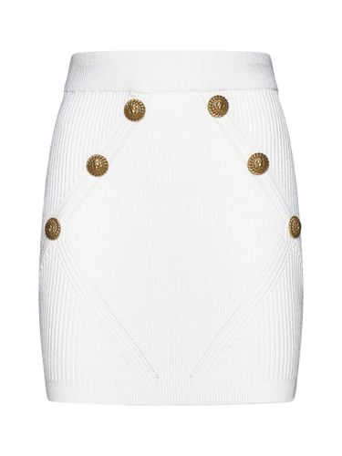 Balmain Mini Skirt Buttoned Knit - Balmain - Modalova