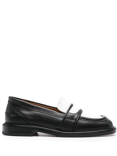 Bicolor Leather Loafers - Maison Kitsuné - Modalova