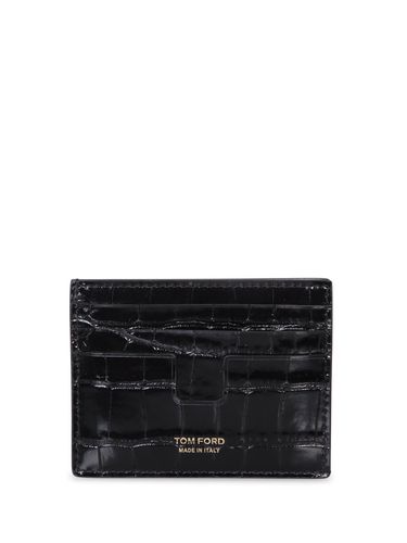 Tom Ford Black Crocodile Wallet - Tom Ford - Modalova