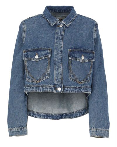 Jeans Button-up Cropped Jacket - M05CH1N0 Jeans - Modalova