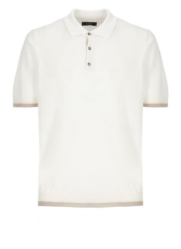 Linen And Cotton Polo Shirt - Peserico - Modalova