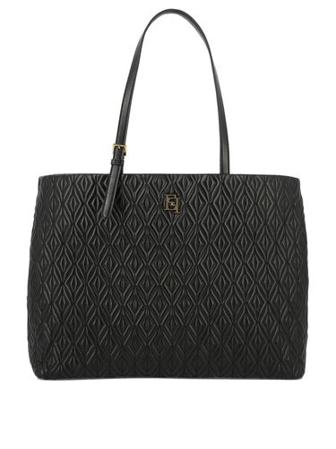 Logo-plaque Diamond-quilted Top Handle Bag - Elisabetta Franchi - Modalova