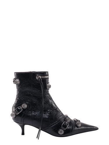 Low Heels Ankle Boots In Leather - Balenciaga - Modalova