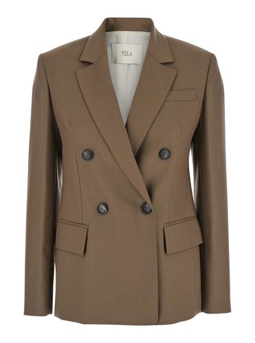 Soho Wool Double Breasted Blazer - Tela - Modalova