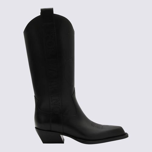 Leather For Walking Texan Boots - Off-White - Modalova