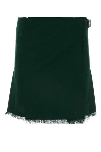 Pleated Fringed-edge Mini Skirt - Burberry - Modalova