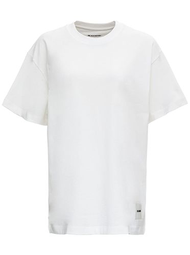 T-shirt Three-pack In Cotton With Logo Patch At The Bottom Man - Jil Sander - Modalova