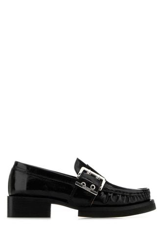 Ganni Black Leather Loafers - Ganni - Modalova