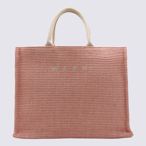 Light Pink Canvas Basket Medium Tote Bag - Marni - Modalova