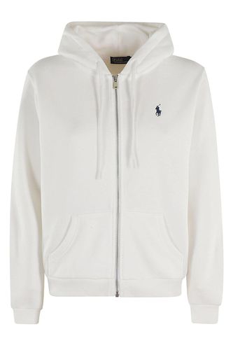 Logo Embroidered Zipped Drawstring Hoodie - Polo Ralph Lauren - Modalova