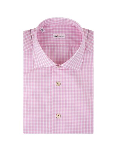Kiton Pink Check Shirt - Kiton - Modalova