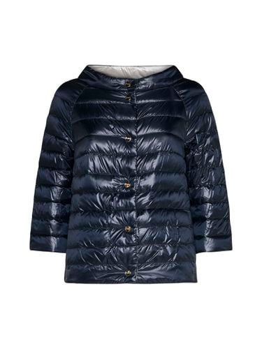 Quilted Nylon Reversible Down Jacket - Herno - Modalova