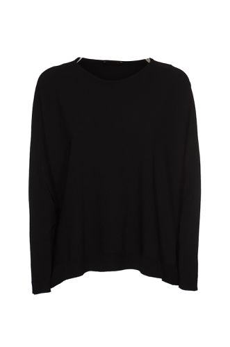 Round Neck Rib Sweater - Roberto Collina - Modalova