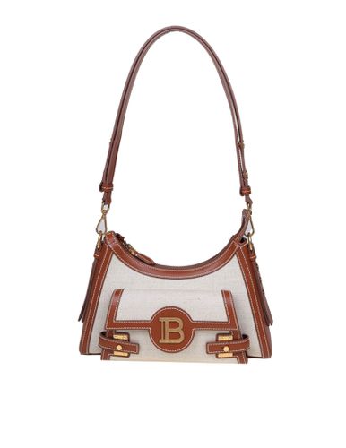 B-buzz Hobo Bag In Canvas And Leather - Balmain - Modalova