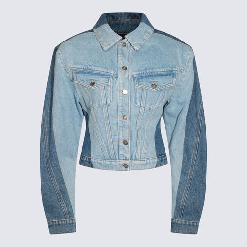 Mugler Blue Cotton Casual Jacket - Mugler - Modalova