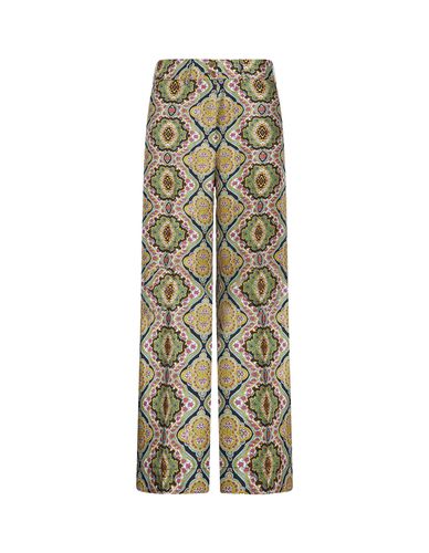 Silk Trousers With Medallion Print - Etro - Modalova