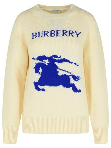 Burberry Cream Wool Blend Sweater - Burberry - Modalova