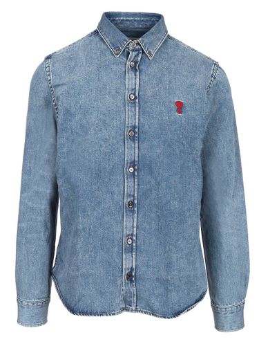 Ami De Coeur Denim Shirt - Ami Alexandre Mattiussi - Modalova