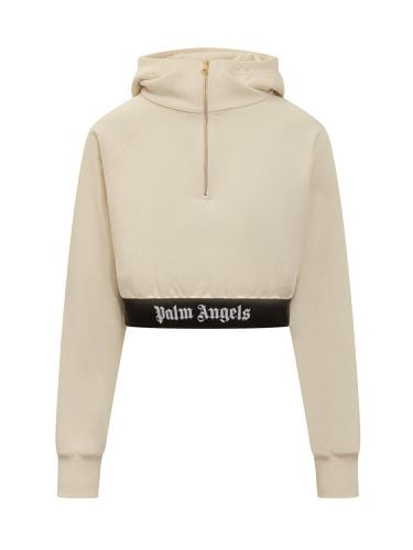 Palm Angels Logo Tape Hoodie - Palm Angels - Modalova