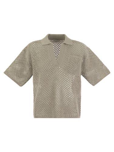 Net Polo-style Cotton Jersey - Brunello Cucinelli - Modalova