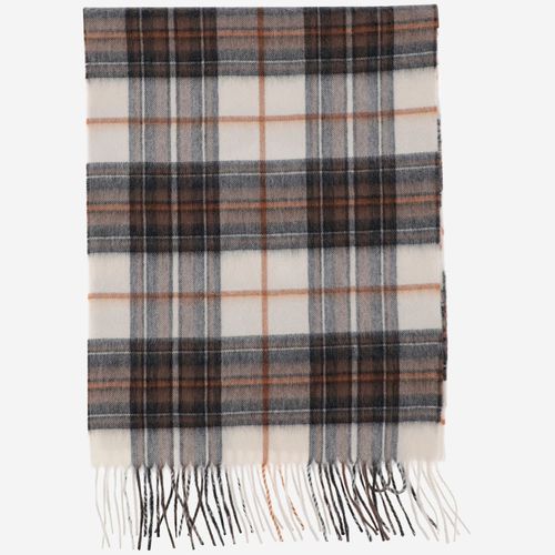 Cashmere Scarf With Check Pattern - Alex Begg - Modalova