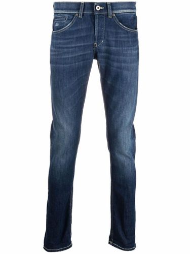 Blue Cotton Blend Mid-rise Slim-fit Jeans - Dondup - Modalova