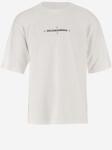 Cotton T-shirt With Logo Print - Dolce & Gabbana - Modalova