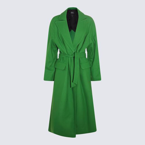 A. P.C. Green Wool Blend Coat - A.P.C. - Modalova