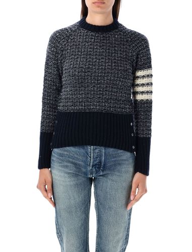 Tuck Stitch Raglan Sleeve Crew Neck Pullover - Thom Browne - Modalova