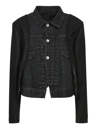 Sacai Black Wool Denim Jacket - Sacai - Modalova