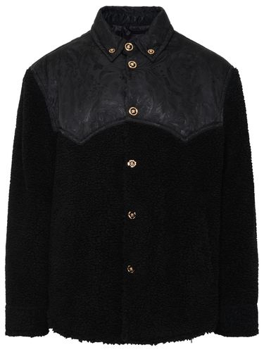 Versace Black Fleece Jacket - Versace - Modalova