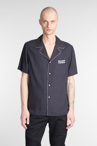 Balmain Shirt In Black Viscose - Balmain - Modalova