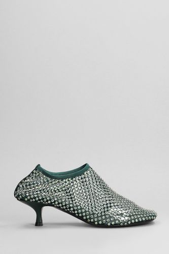 Minette Crystal Low Heels Ankle Boots In Nylon - Christopher Esber - Modalova