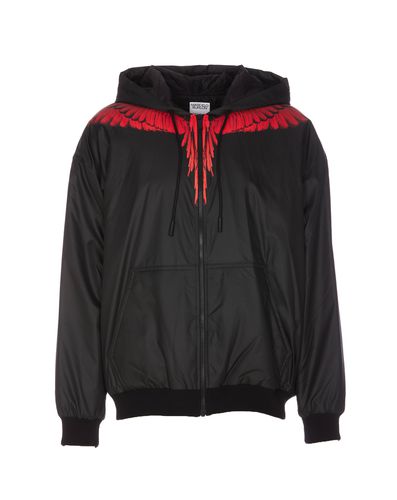 Icon Wings Padded Zip Hoodie - Marcelo Burlon - Modalova