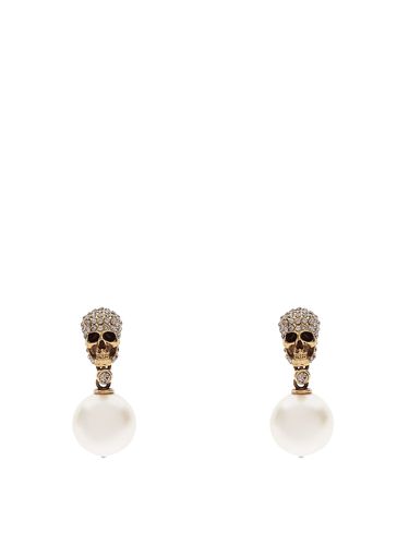 Pearl Skull Earrings - Alexander McQueen - Modalova