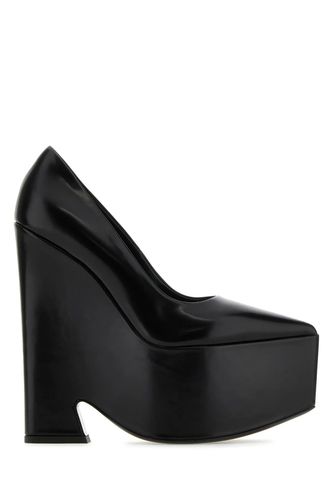 Versace Black Leather Tempest Pumps - Versace - Modalova