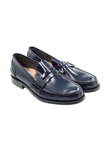 Navy Blue Leather Turnbridge Loafers - Church's - Modalova