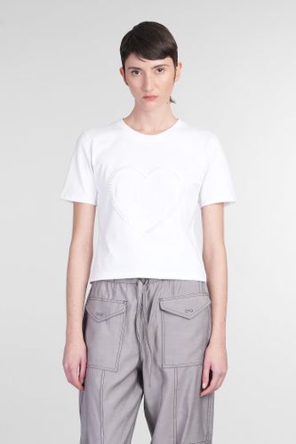 Ganni T-shirt In White Cotton - Ganni - Modalova